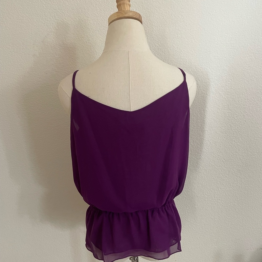 Ellen Tracy Rich Purple Blouse - Picture 5 of 6